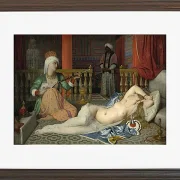 Jean-Auguste Dominique Ingres – Odaliske, Sklave und Eunuch  1839 | Giclée Kunstdruck gerahmt