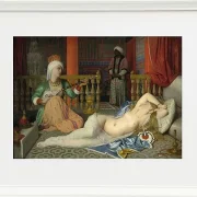 Jean-Auguste Dominique Ingres – Odaliske, Sklave und Eunuch  1839 | Giclée Kunstdruck gerahmt