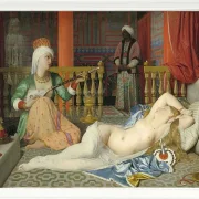 Jean-Auguste Dominique Ingres – Odaliske, Sklave und Eunuch  1839 | Giclée Kunstdruck gerahmt