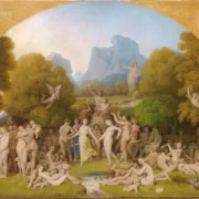 Jean Auguste Dominique Ingres | Den gyldne tidsalder - 1862 | Indrammet kunsttryk | Klassicisme | formida