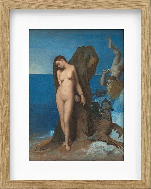 Jean-Auguste Dominique Ingres – Perseus und Andromeda  1819 | Giclée Kunstdruck gerahmt