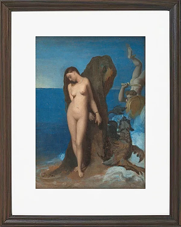 Jean-Auguste Dominique Ingres – Perseus und Andromeda  1819 | Giclée Kunstdruck gerahmt