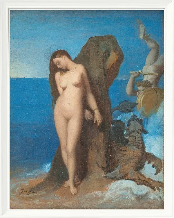 Jean-Auguste Dominique Ingres – Perseus und Andromeda  1819 | Giclée Kunstdruck gerahmt