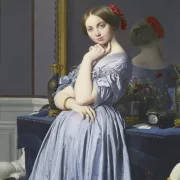 Jean-Auguste Dominique Ingres – Porträt der Gräfin von Haussonville  1845 | Giclée Kunstdruck gerahmt