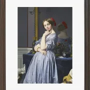 Jean-Auguste Dominique Ingres – Porträt der Gräfin von Haussonville  1845 | Giclée Kunstdruck gerahmt