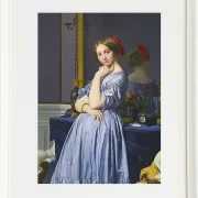 Jean-Auguste Dominique Ingres – Porträt der Gräfin von Haussonville  1845 | Giclée Kunstdruck gerahmt