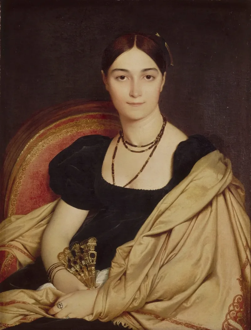 Jean-Auguste Dominique Ingres – Porträt von Madame Duvaucey  1835 | Giclée Kunstdruck gerahmt