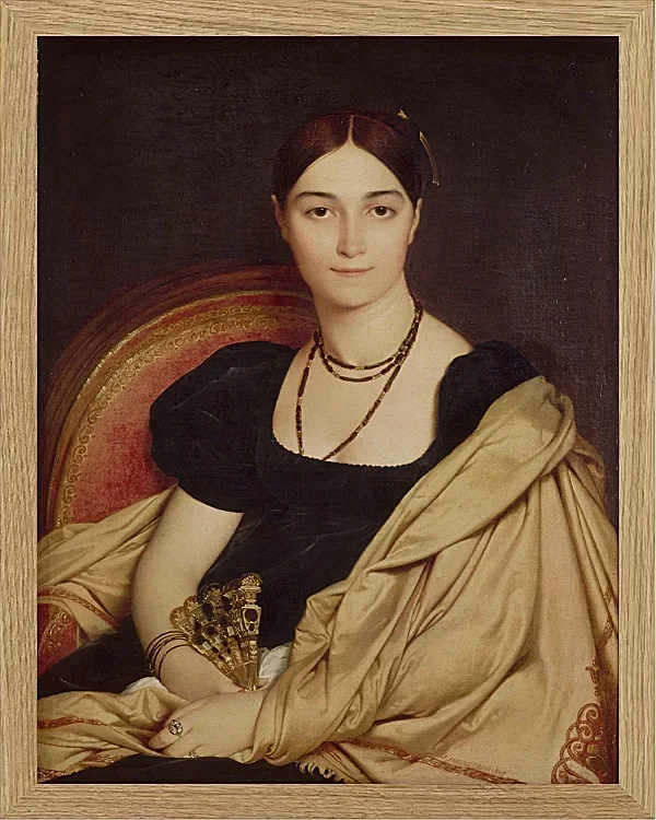 Jean-Auguste Dominique Ingres – Porträt von Madame Duvaucey  1835 | Giclée Kunstdruck gerahmt