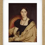 Jean-Auguste Dominique Ingres – Porträt von Madame Duvaucey  1835 | Giclée Kunstdruck gerahmt