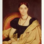 Jean-Auguste Dominique Ingres – Porträt von Madame Duvaucey  1835 | Giclée Kunstdruck gerahmt