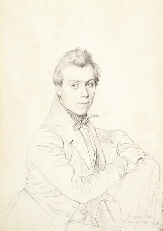 Jean Auguste Dominique Ingres | Arkitekten Charles-Victor Famin - 1836 | Indrammet kunsttryk | Klassicisme | formida