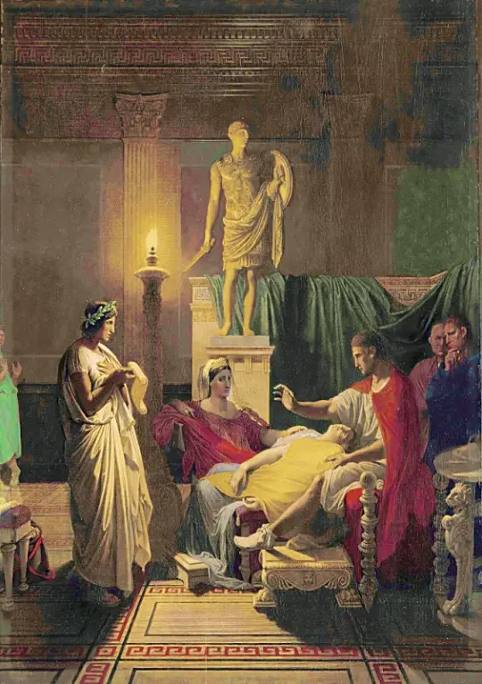Jean Auguste Dominique Ingres | Virgil læser fra Æneiden - 1864 | Indrammet kunsttryk | Klassicisme | formida