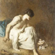 Jean-François Millet | Badersken – 1846 | Indrammet kunsttryk | Realisme