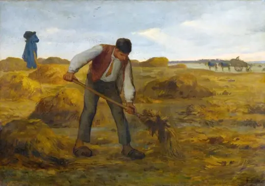 Jean-François Millet | Bonde, der spreder gødning – 1854 | Indrammet kunsttryk | Realisme
