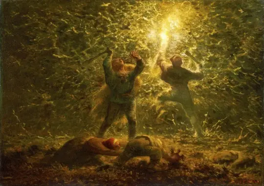 Jean-François Millet | Vogelnestbrüter | Gerahmter Kunstdruck | Realismus