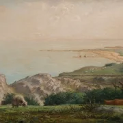 Jean-François Millet | Havet set fra toppen af Landemer Cliff - 1870 | Indrammet kunsttryk | Realisme