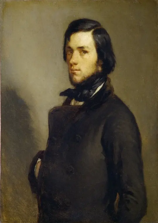 Jean-François Millet | Männerporträt – 1845 | Gerahmter Kunstdruck | Realismus