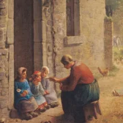Jean-François Millet | Fodring af ungerne – 1850 | Indrammet kunsttryk | Realisme