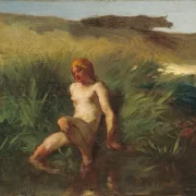 Jean-François Millet | Badersken – 1847 | Indrammet kunsttryk | Realisme