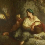 Jean-François Millet | Hvisken – 1846 | Indrammet kunsttryk | Realisme