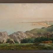 Jean-François Millet – Das Meer von der Spitze der Landemer-Klippe aus gesehen 1870 | Giclée Kunstdruck gerahmt