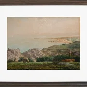 Jean-François Millet – Das Meer von der Spitze der Landemer-Klippe aus gesehen 1870 | Giclée Kunstdruck gerahmt