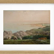 Jean-François Millet – Das Meer von der Spitze der Landemer-Klippe aus gesehen 1870 | Giclée Kunstdruck gerahmt