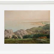 Jean-François Millet – Das Meer von der Spitze der Landemer-Klippe aus gesehen 1870 | Giclée Kunstdruck gerahmt