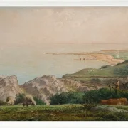 Jean-François Millet – Das Meer von der Spitze der Landemer-Klippe aus gesehen 1870 | Giclée Kunstdruck gerahmt