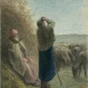 Jean-François Millet | Vildgæssenes flugt – 1862 | Indrammet kunsttryk | Realisme