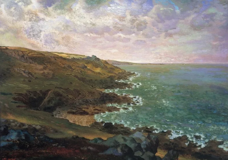 Jean-François Millet | Grévilles klipper - 1871 | Indrammet kunsttryk | Realisme