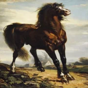 Jean-François Millet | Hesten – 1852 | Indrammet kunsttryk | Realisme