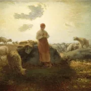 Jean-François Millet | Hjordens vogter – 1871 | Indrammet kunsttryk | Realisme