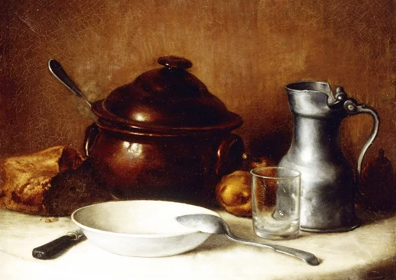 Jean-François Millet | Vor dem Essen - 1840 | Gerahmter Kunstdruck | Realismus
