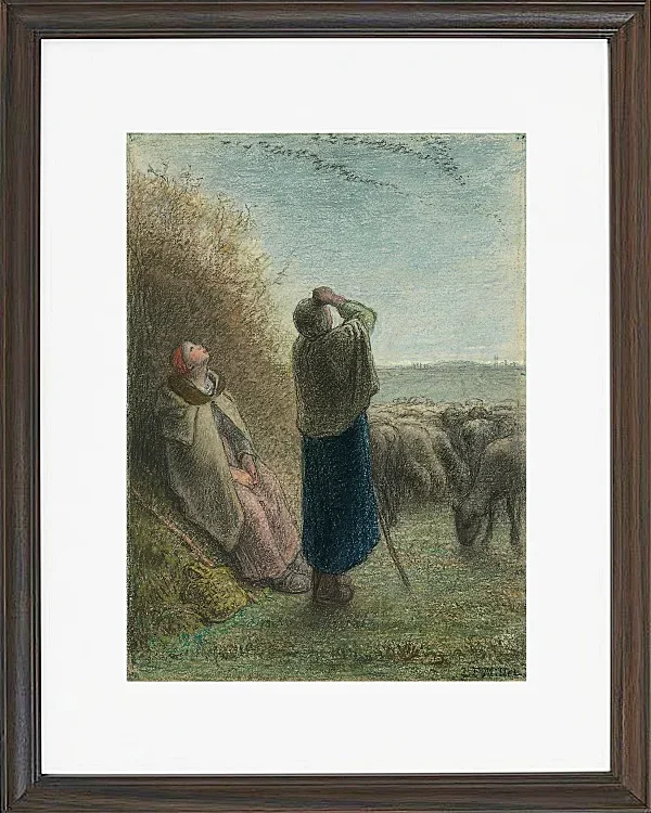 Jean-François Millet – Der Flug der Wildgänse 1862 | Giclée Kunstdruck gerahmt