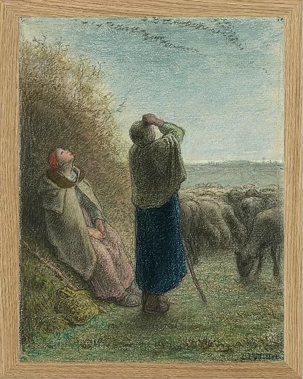 Jean-François Millet – Der Flug der Wildgänse 1862 | Giclée Kunstdruck gerahmt