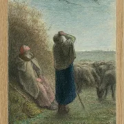 Jean-François Millet – Der Flug der Wildgänse 1862 | Giclée Kunstdruck gerahmt