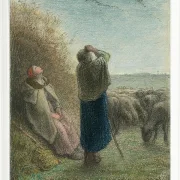 Jean-François Millet – Der Flug der Wildgänse 1862 | Giclée Kunstdruck gerahmt