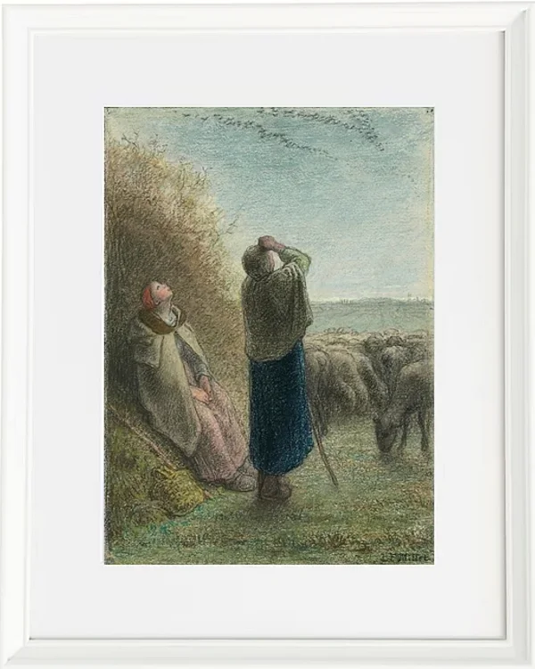 Jean-François Millet – Der Flug der Wildgänse 1862 | Giclée Kunstdruck gerahmt