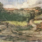Jean-François Millet | Der Meierhof Cousin in Gréville - 1854 | Gerahmter Kunstdruck | Realismus
