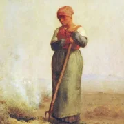 Jean-François Millet | Stubbrænderen - 1868 | Indrammet kunsttryk | Realisme
