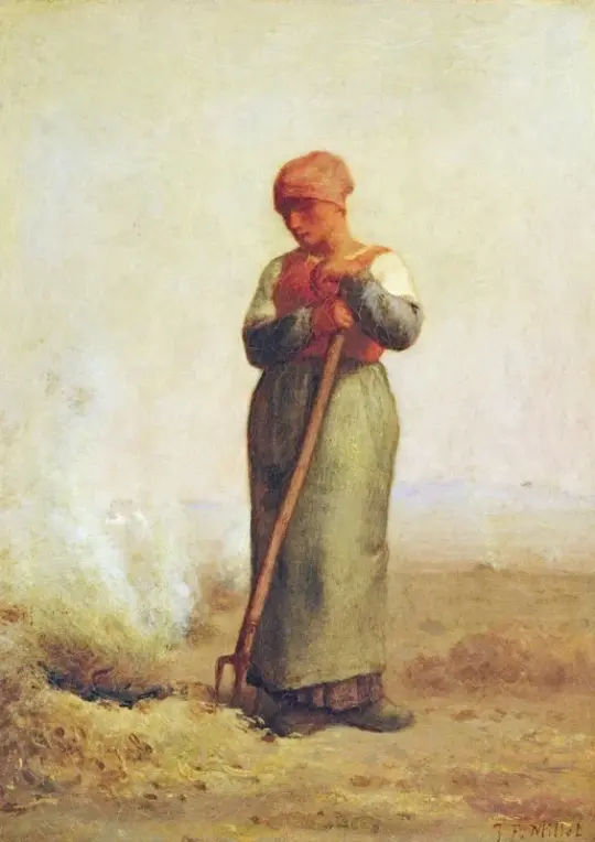 Jean-François Millet | Stubbrænderen - 1868 | Indrammet kunsttryk | Realisme
