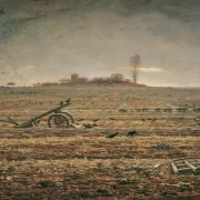 Jean-François Millet | Sletten ved Chailly med harve og plov – 1862 | Indrammet kunsttryk | Realisme