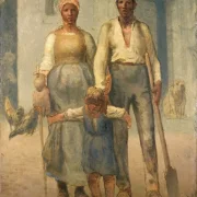 Jean-François Millet | Bonde-familien – 1871 | Indrammet kunsttryk | Realisme