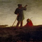 Jean-François Millet | At kalde flokken tilbage – 1866 | Indrammet kunsttryk | Realisme