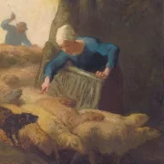 Jean-François Millet | Optælling af flokken – 1847 | Indrammet kunsttryk | Realisme