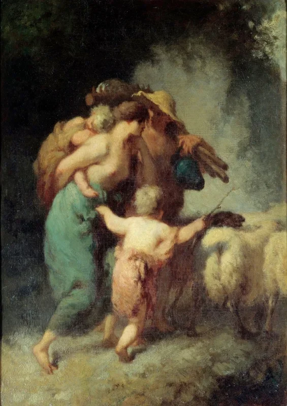 Jean-François Millet | Hjordens tilbagevenden – 1874 | Indrammet kunsttryk | Realisme