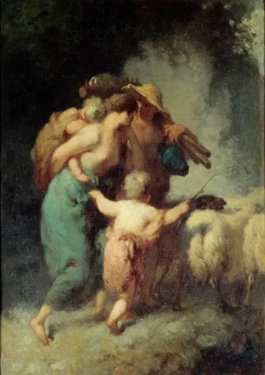 Jean-François Millet | Hjordens tilbagevenden – 1874 | Indrammet kunsttryk | Realisme