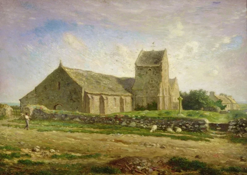 Jean-François Millet | Kirken i Gréville – 1874 | Indrammet kunsttryk | Realisme