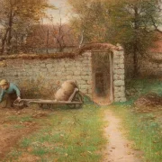 Jean-François Millet | Det gamle hjem i Barbizon – 1885 | Indrammet kunsttryk | Realisme